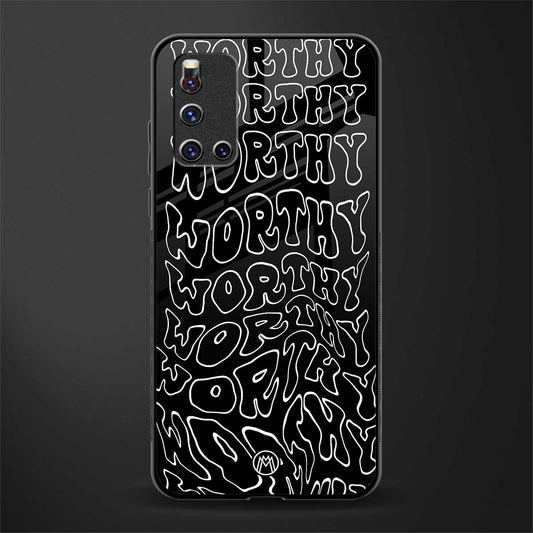 worthy black glass case for vivo v19 image