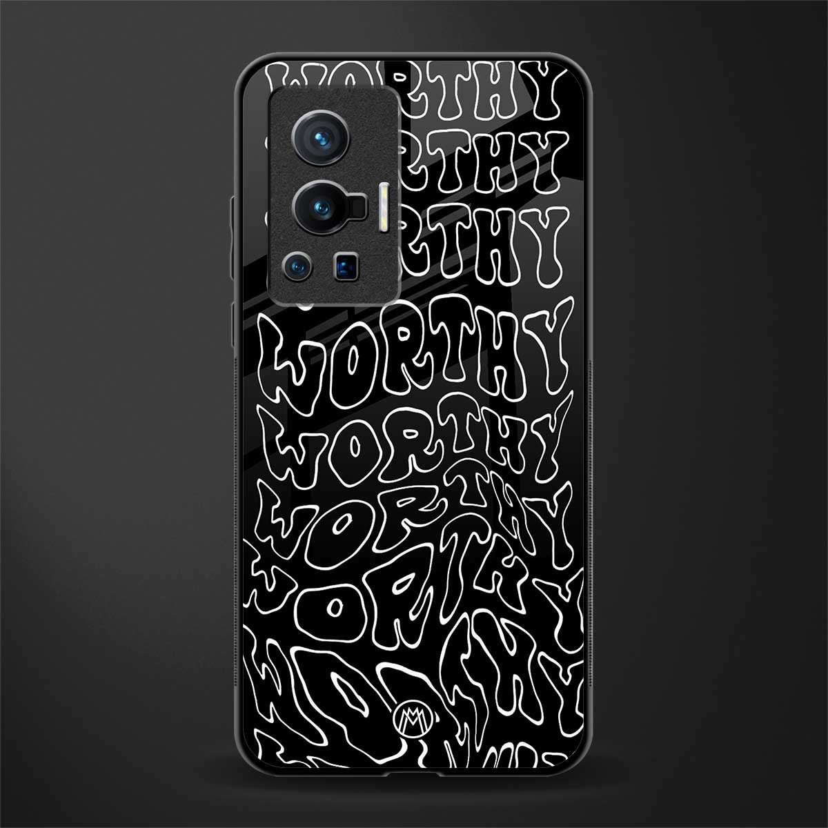 worthy black glass case for vivo x70 pro image