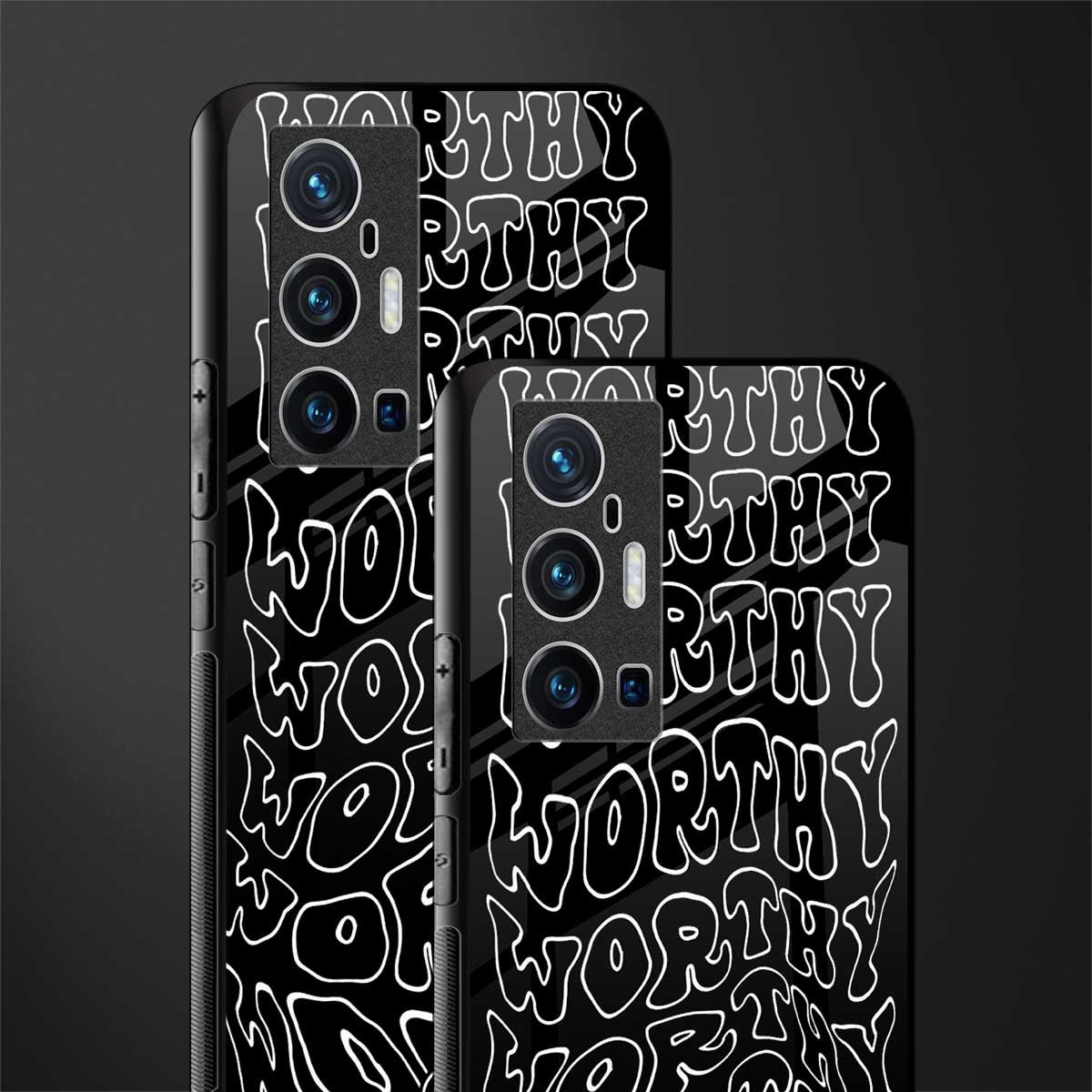 worthy black glass case for vivo x70 pro plus image-2