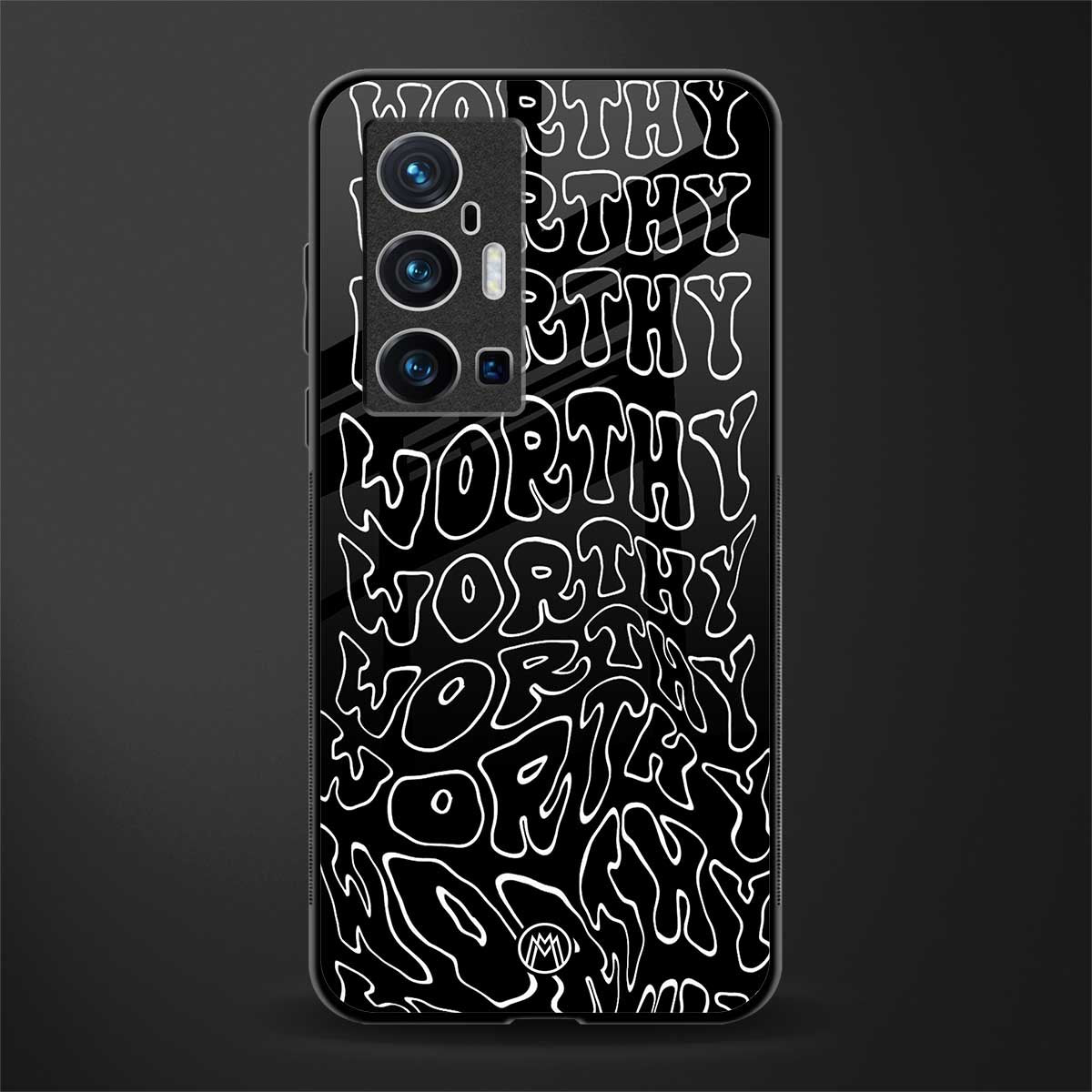 worthy black glass case for vivo x70 pro plus image