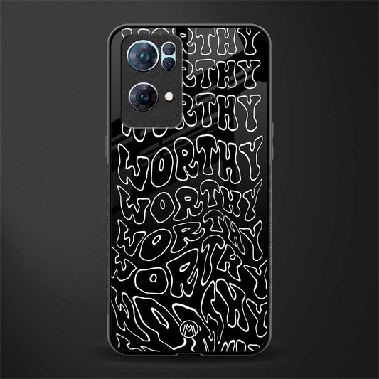 worthy black glass case for oppo reno7 pro 5g image