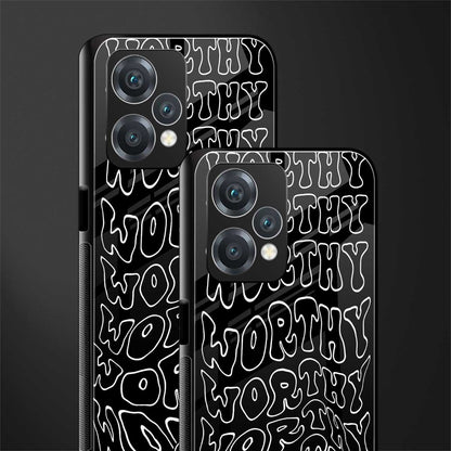 worthy black back phone cover | glass case for realme 9 pro 5g