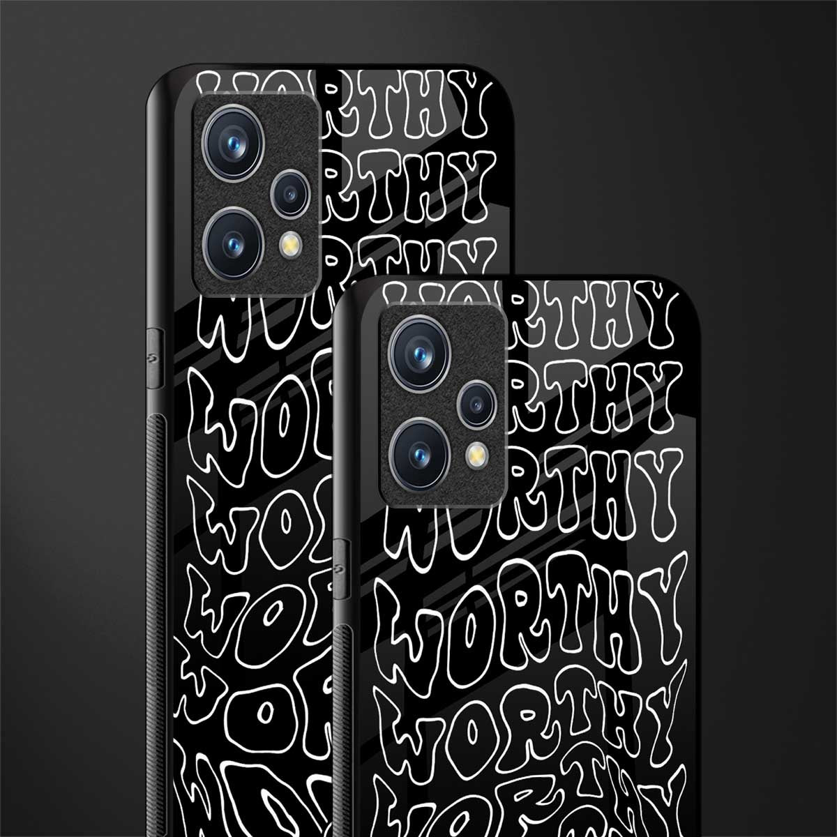 worthy black glass case for realme 9 pro plus 5g image-2