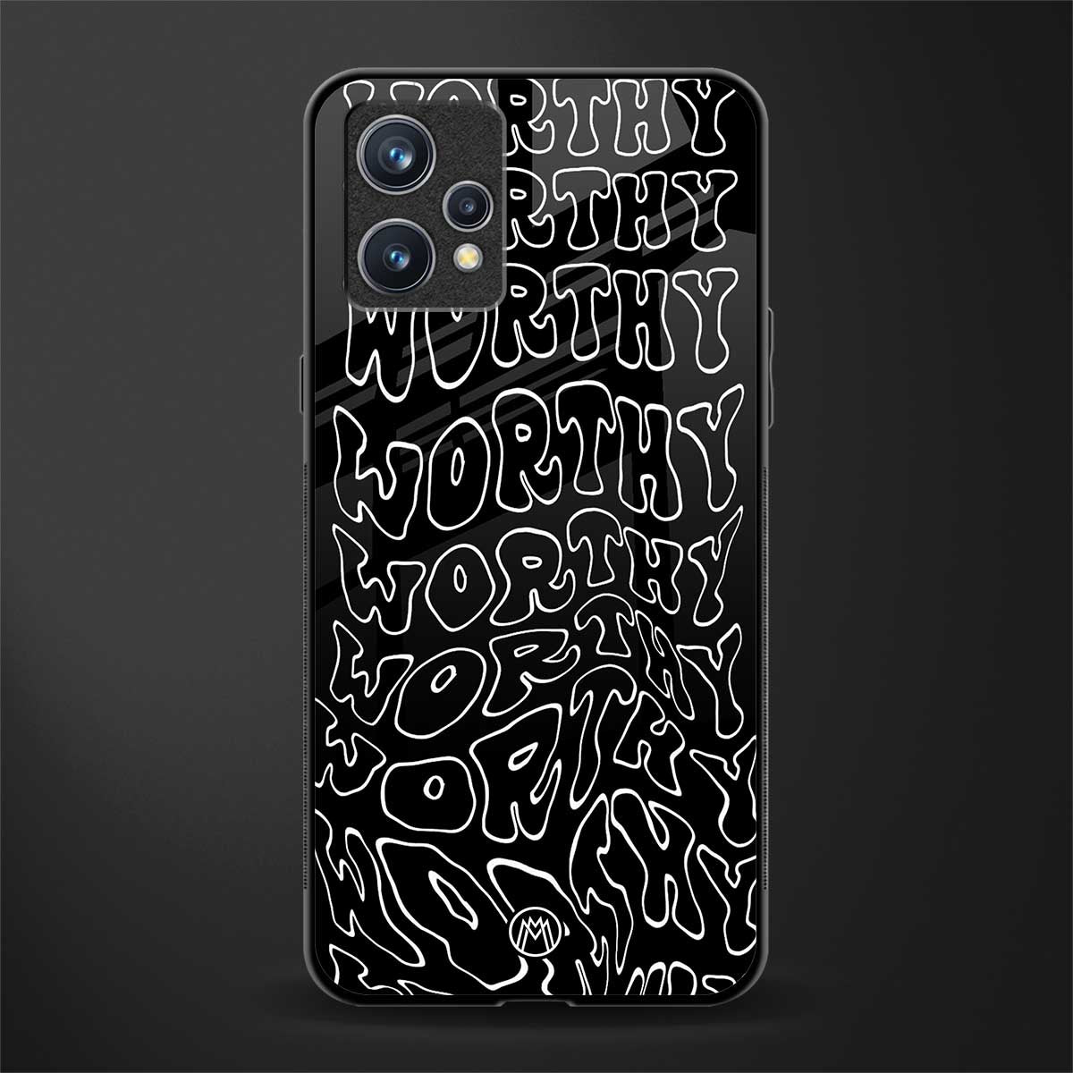 worthy black glass case for realme 9 pro plus 5g image