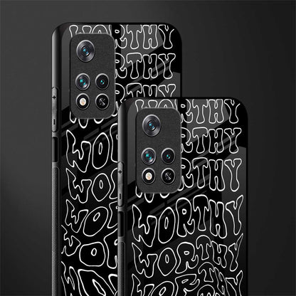worthy black glass case for poco m4 pro 5g image-2