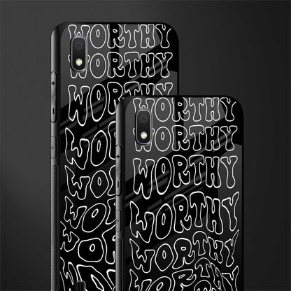 worthy black glass case for samsung galaxy a10 image-2