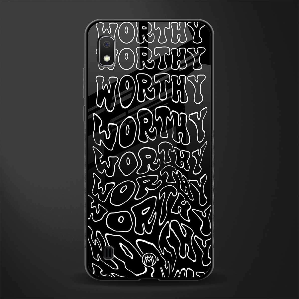 worthy black glass case for samsung galaxy a10 image