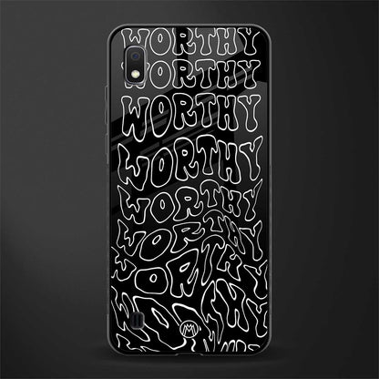 worthy black glass case for samsung galaxy a10 image