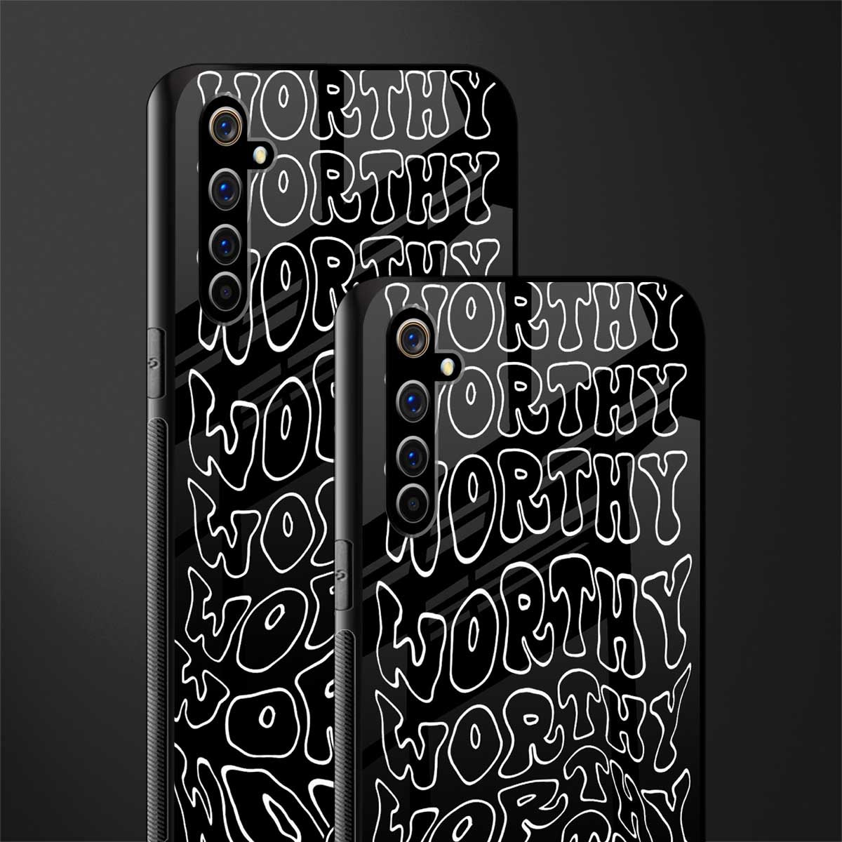 worthy black glass case for realme x50 pro image-2