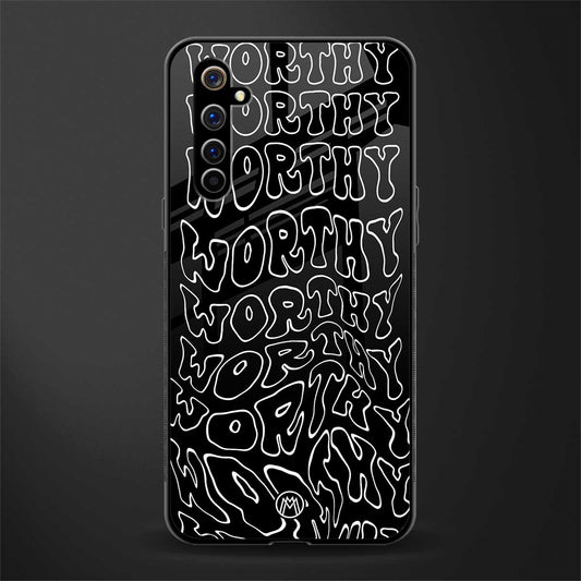 worthy black glass case for realme x50 pro image