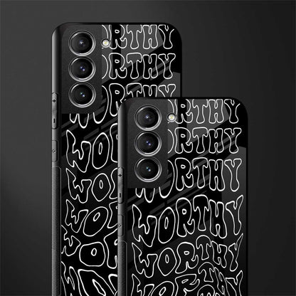 worthy black glass case for samsung galaxy s21 plus image-2