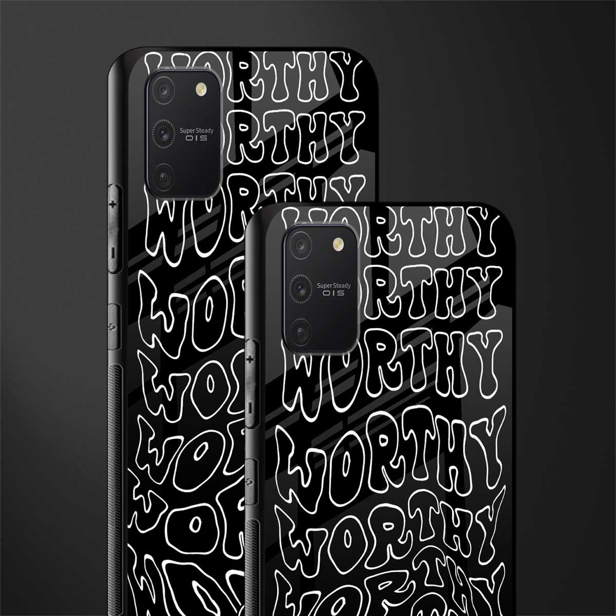 worthy black glass case for samsung galaxy a91 image-2