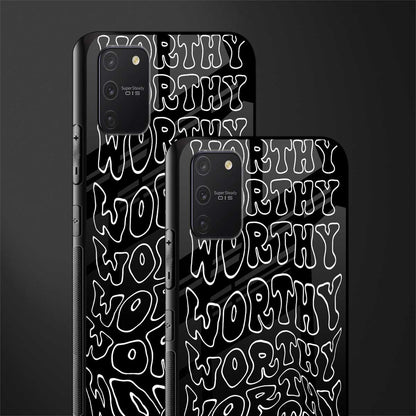 worthy black glass case for samsung galaxy a91 image-2