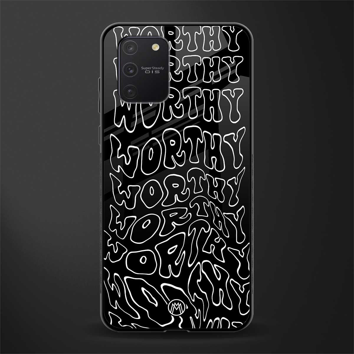 worthy black glass case for samsung galaxy a91 image