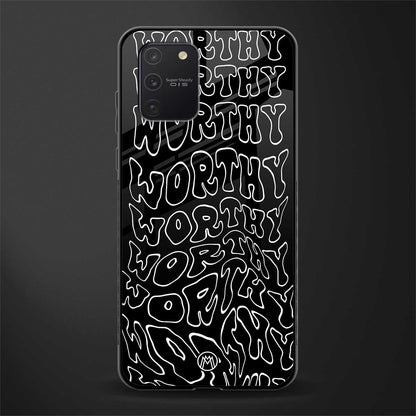 worthy black glass case for samsung galaxy a91 image