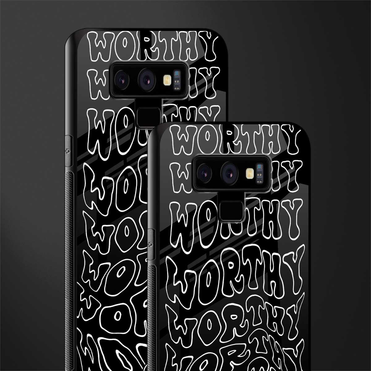 worthy black glass case for samsung galaxy note 9 image-2