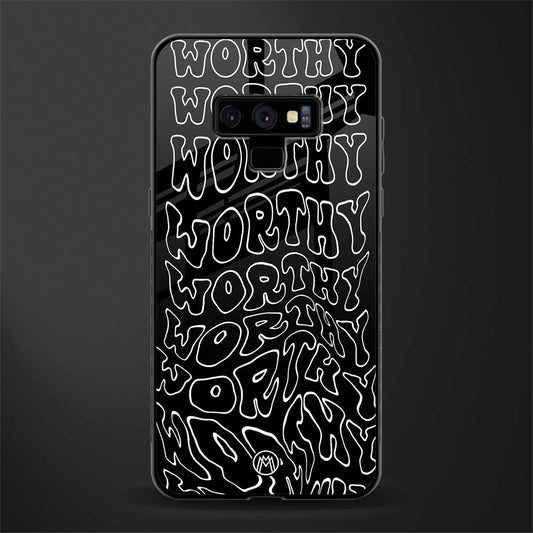 worthy black glass case for samsung galaxy note 9 image