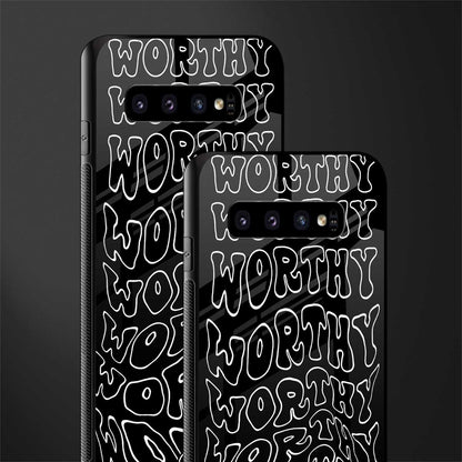 worthy black glass case for samsung galaxy s10 plus image-2
