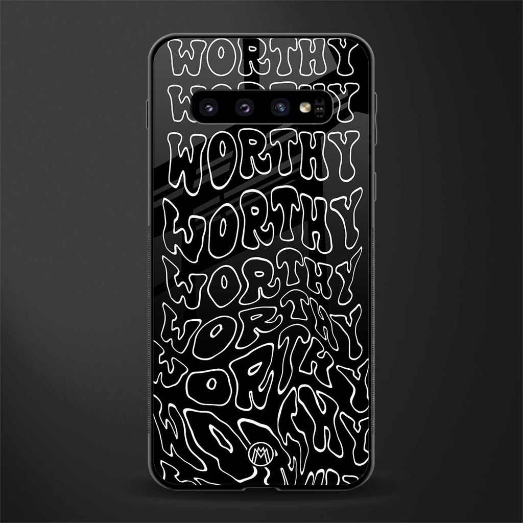 worthy black glass case for samsung galaxy s10 plus image
