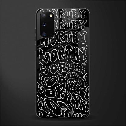 worthy black glass case for samsung galaxy s20 image