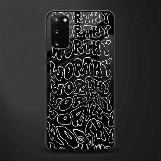 worthy black glass case for samsung galaxy s20 image