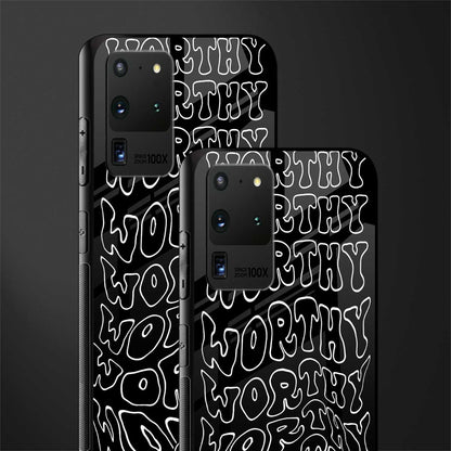 worthy black glass case for samsung galaxy s20 ultra image-2
