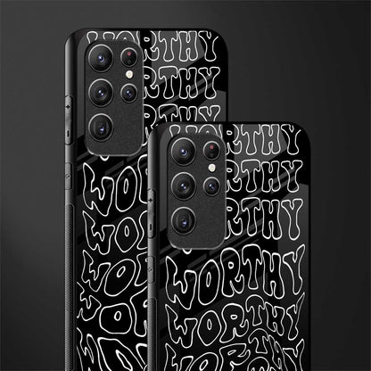 worthy black glass case for samsung galaxy s21 ultra image-2