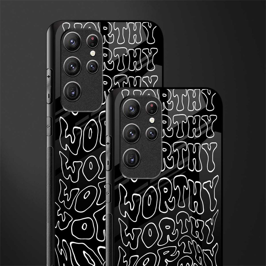 worthy black glass case for samsung galaxy s22 ultra 5g image-2