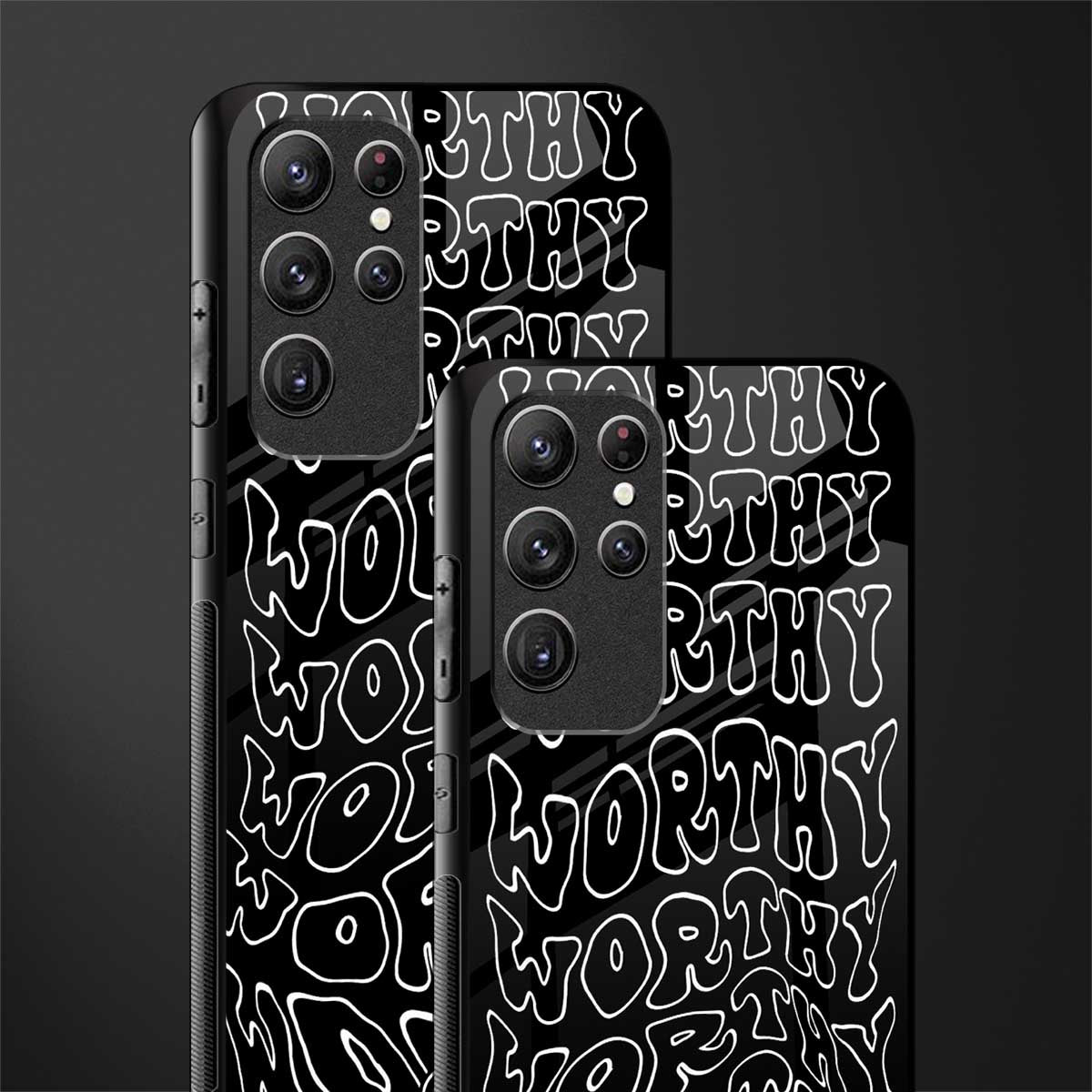 worthy black glass case for samsung galaxy s22 ultra 5g image-2