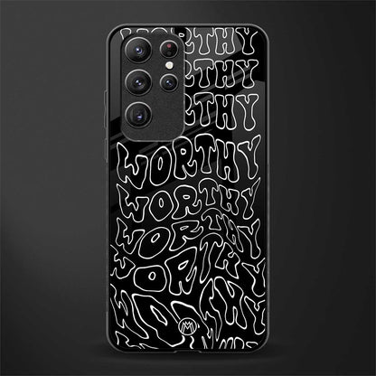 worthy black glass case for samsung galaxy s21 ultra image