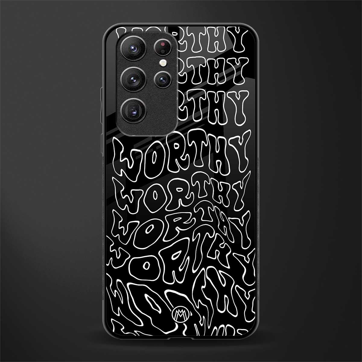 worthy black glass case for samsung galaxy s22 ultra 5g image