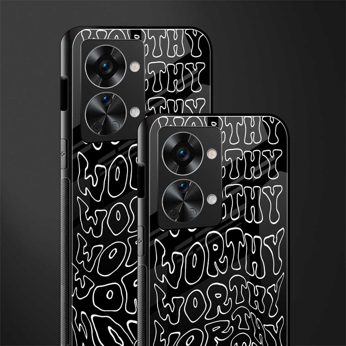 worthy black glass case for phone case | glass case for oneplus nord 2t 5g