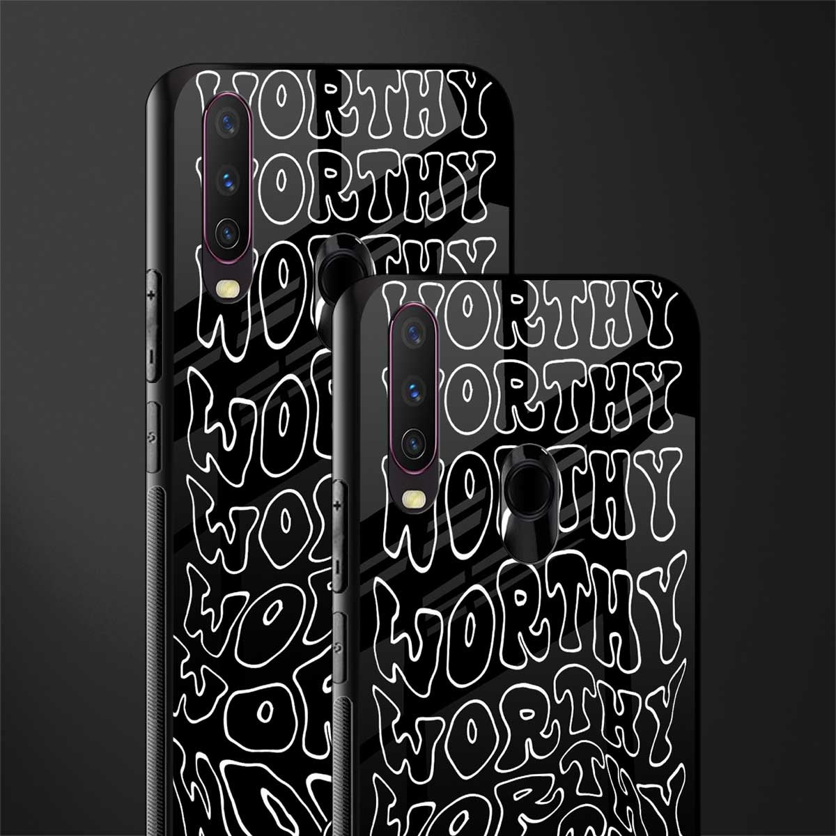 worthy black glass case for vivo y15 image-2