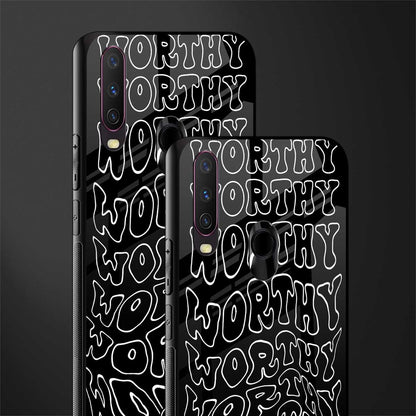 worthy black glass case for vivo y15 image-2