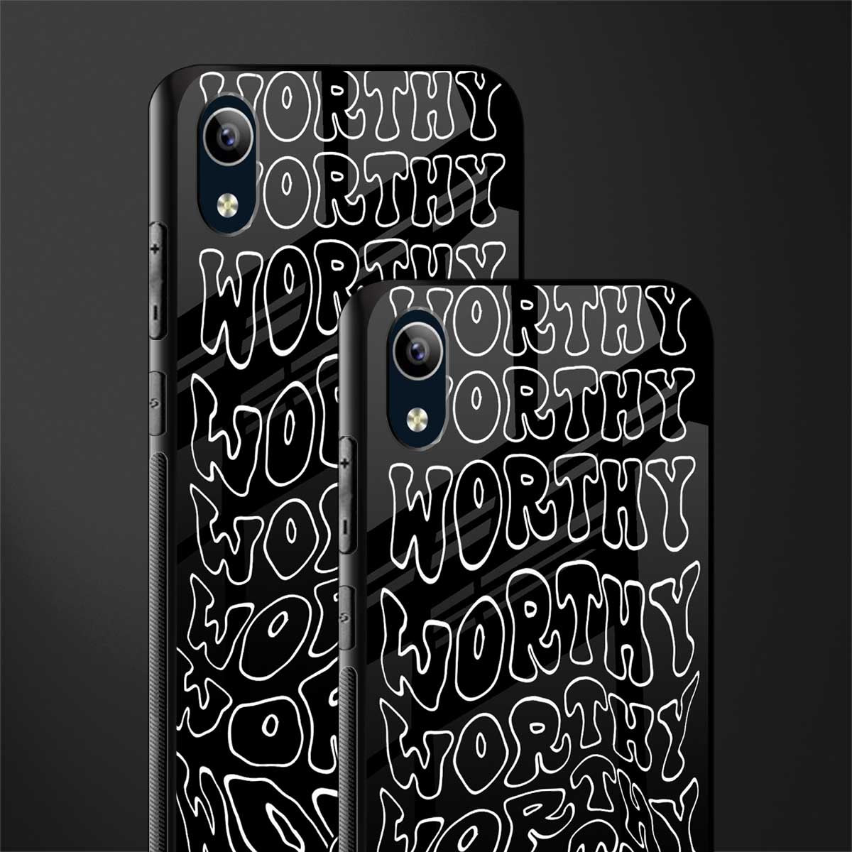 worthy black glass case for vivo y91i image-2