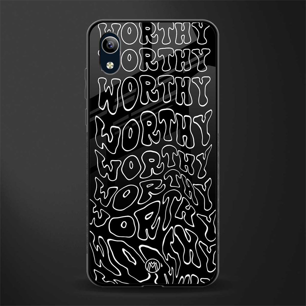 worthy black glass case for vivo y91i image