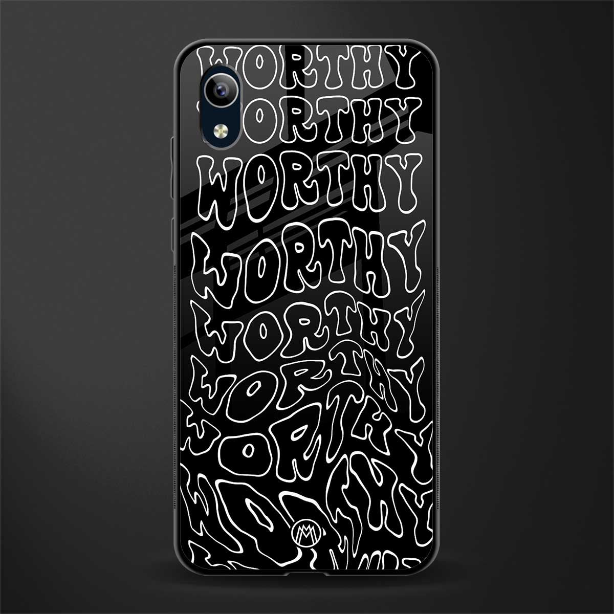 worthy black glass case for vivo y91i image