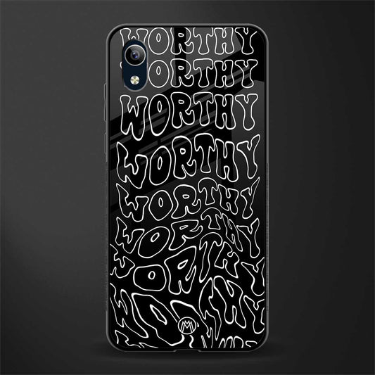 worthy black glass case for vivo y91i image