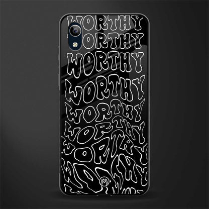 worthy black glass case for vivo y1s without fingerprint image