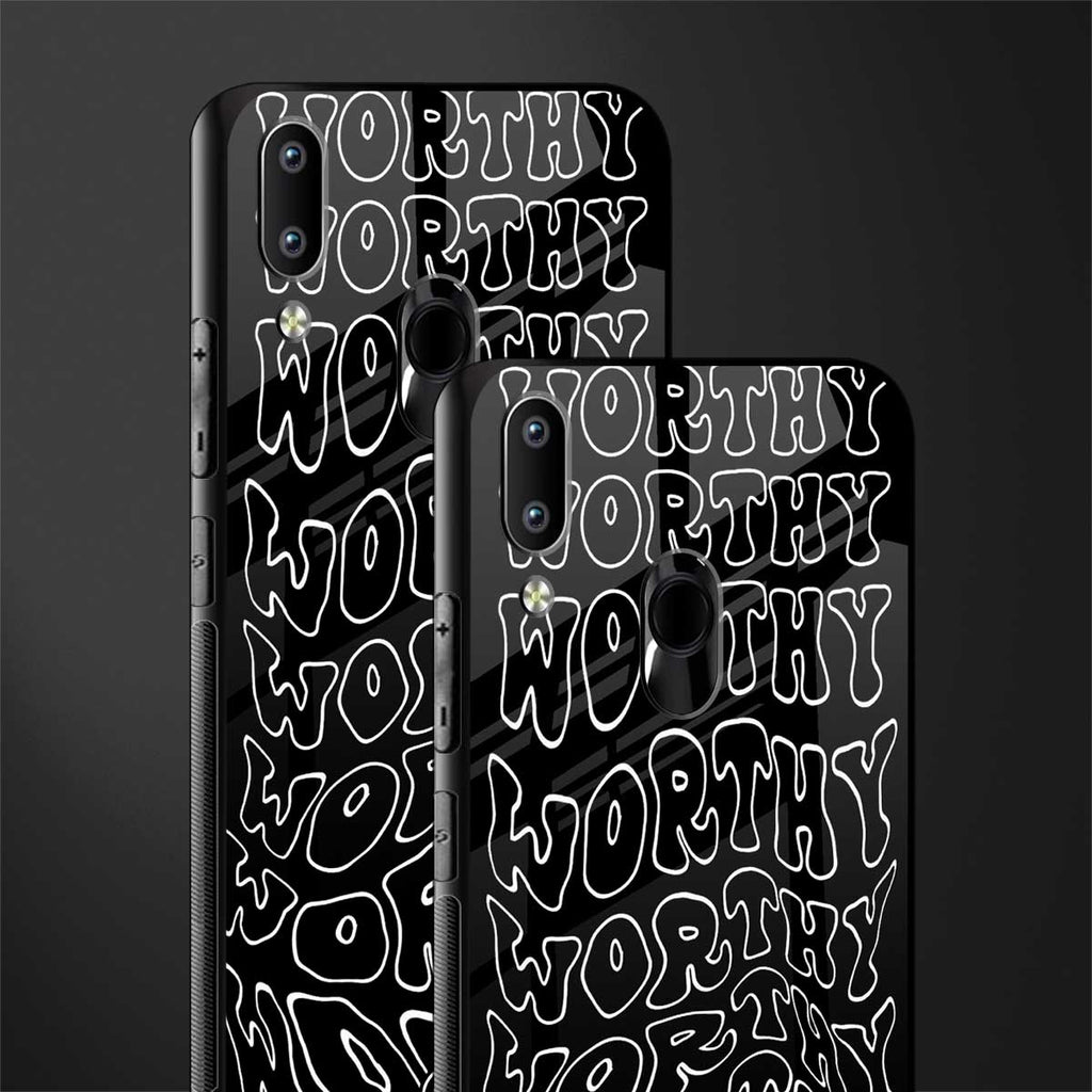 worthy black glass case for vivo y95 image-2