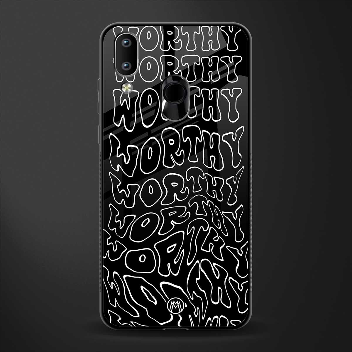worthy black glass case for vivo y95 image