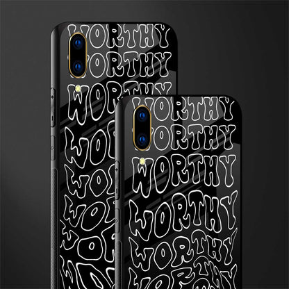 worthy black glass case for vivo v11 pro image-2
