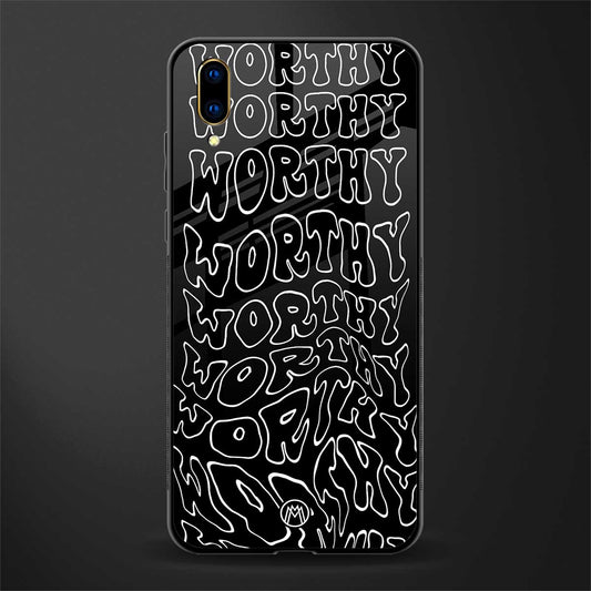 worthy black glass case for vivo v11 pro image