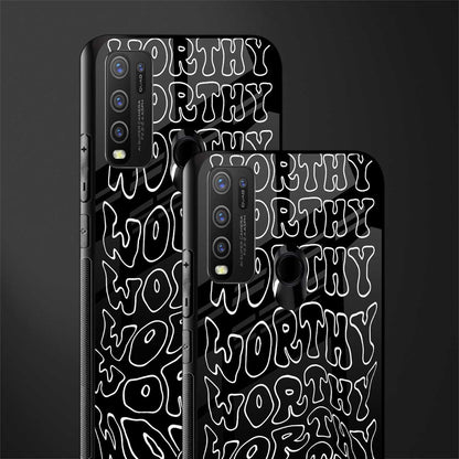 worthy black glass case for vivo y30 image-2
