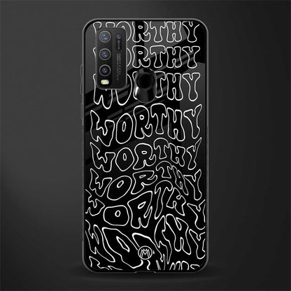worthy black glass case for vivo y30 image