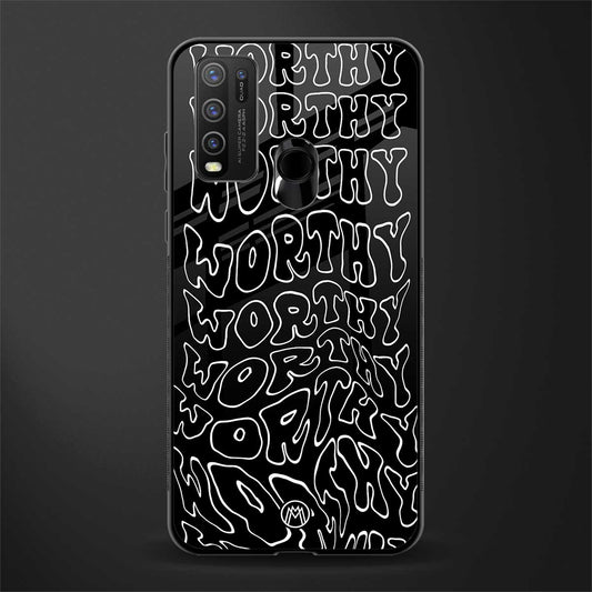 worthy black glass case for vivo y30 image