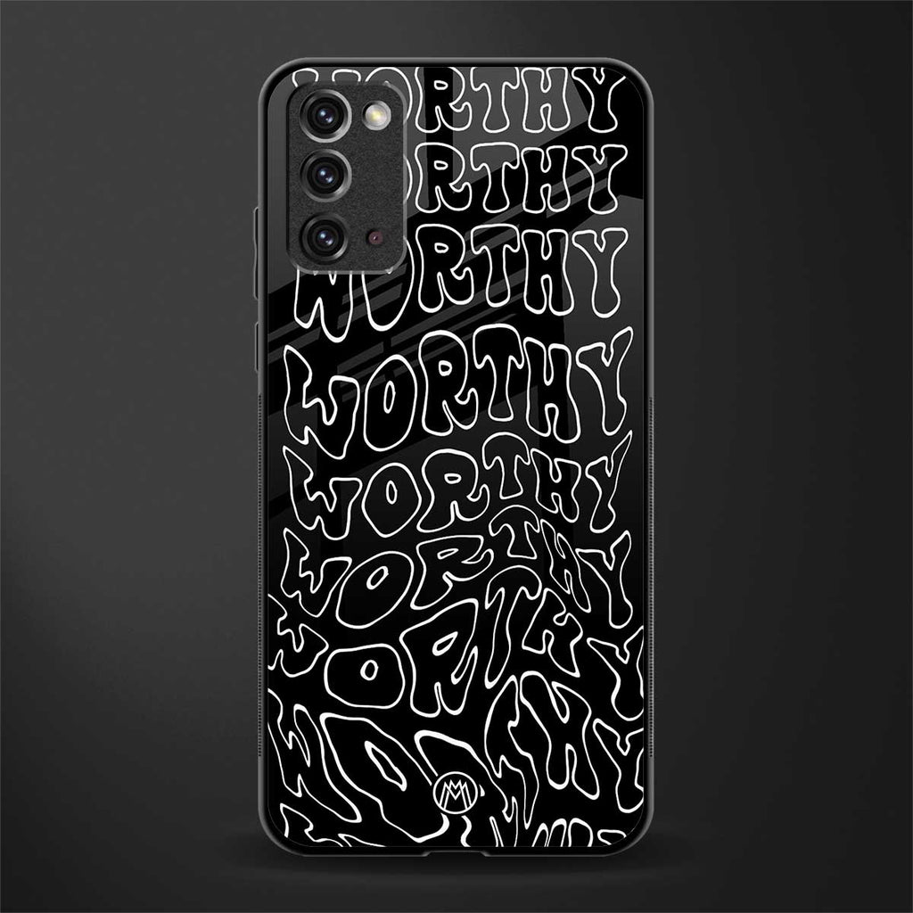 worthy black glass case for samsung galaxy note 20 image