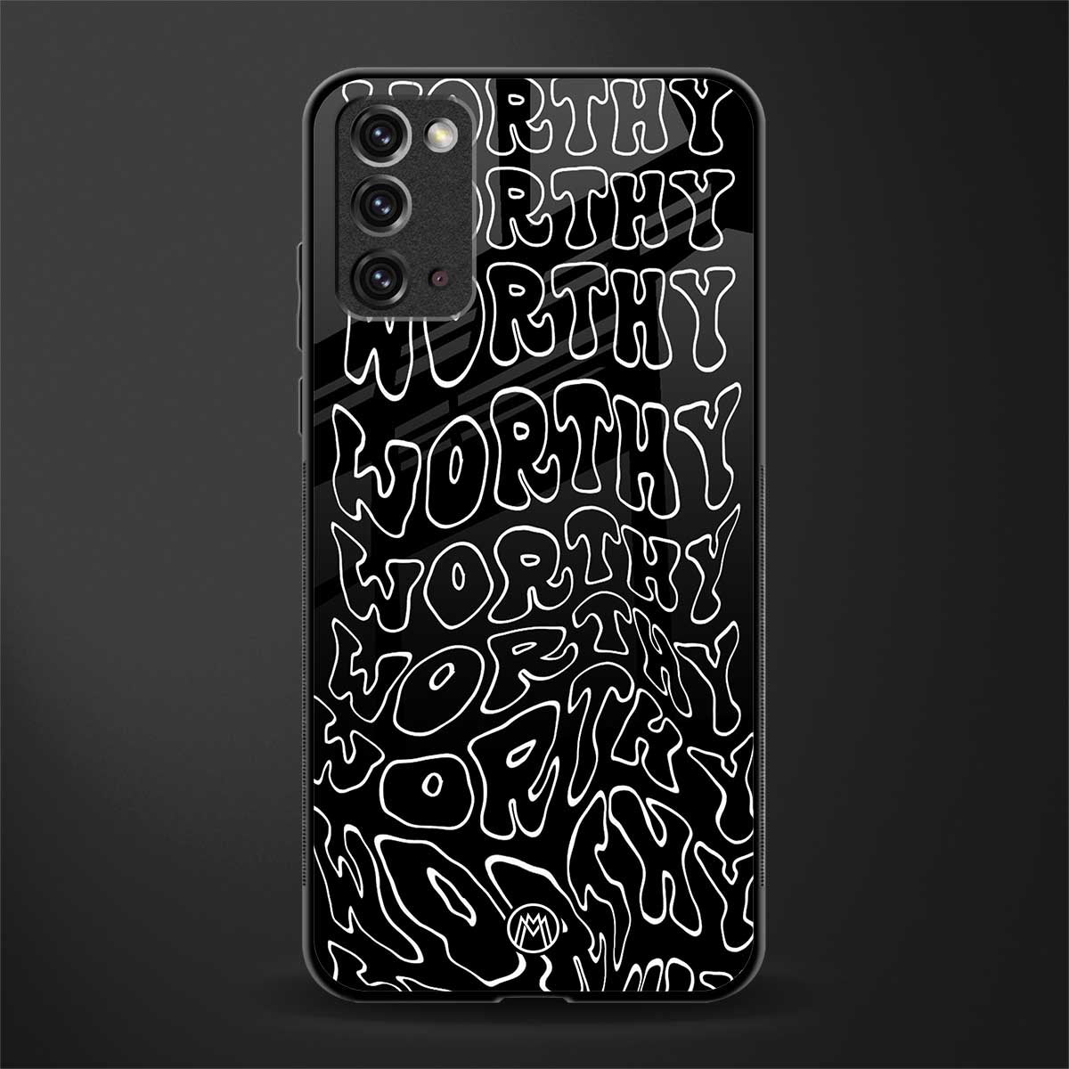 worthy black glass case for samsung galaxy note 20 image