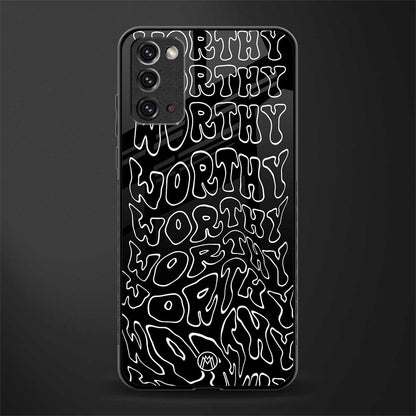 worthy black glass case for samsung galaxy note 20 image