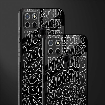 worthy black glass case for realme narzo 30a image-2